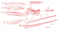 AUTOCOLLANTS pour Honda GL 125 de 2007