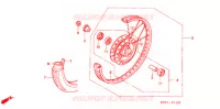 ROUE AVANT (RAYON/FREIN A TAMBOUR) pour Honda GL 125 de 2007