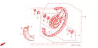 ROUE AVANT (RAYON/FREIN A TAMBOUR) pour Honda GL 125 Front Drum brake, Spoked Wheels de 2003