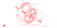 ROUE AVANT (MOULURE/FREIN A TAMBOUR) pour Honda GL 125 Front Drum brake, Spoked Wheels de 2003