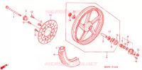 ROUE AVANT (MOULURE/FREIN A DISQUE) pour Honda GL 125 Front Disk brake, Casted Wheels de 2003