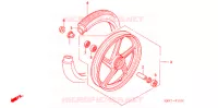 ROUE AVANT (MOULURE/FREIN A TAMBOUR) pour Honda GL 125 Front Drum brake, Casted Wheels de 2003