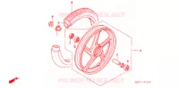 ROUE AVANT (MOULURE/FREIN A TAMBOUR) pour Honda GL 125 de 2004