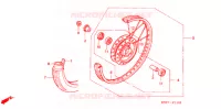 ROUE AVANT (RAYON/FREIN A TAMBOUR) pour Honda GL 125 de 2004