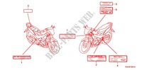 ETIQUETTE DE PRECAUTIONS (FS1254/5/6/8) pour Honda FS 125 SONIC M de 2005