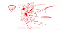 AUTOCOLLANTS (NSC50T2 4E,5ED) pour Honda VISION 50 R de 2014