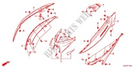 CARENAGE ARRIERE (NSC502WH/T2) pour Honda VISION 50 R HRC TRICOLOR de 2014