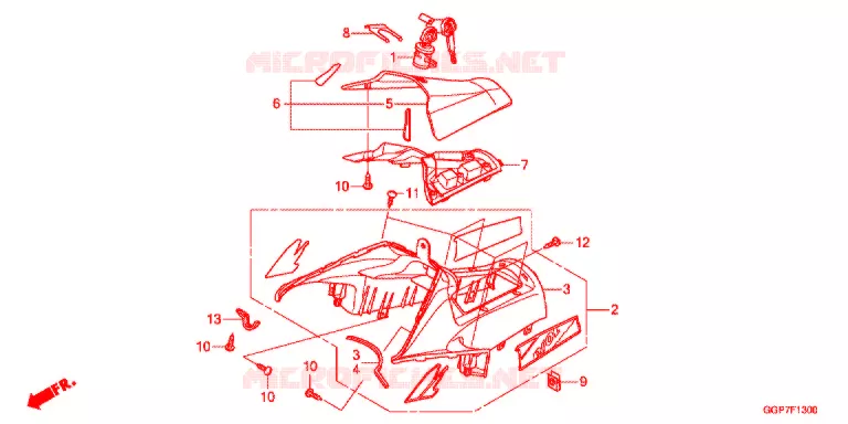 PROTEGE JAMBES Honda SCOOTER 50 VISION 2015  NSC50T2E