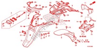 GARDE BOUE ARRIERE   ECLAIRAGE DE PLAQUE pour Honda SH 125 ABS D TOP CASE de 2014