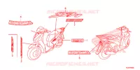 AUTOCOLLANTS pour Honda SH 125 ABS D STANDARD de 2015