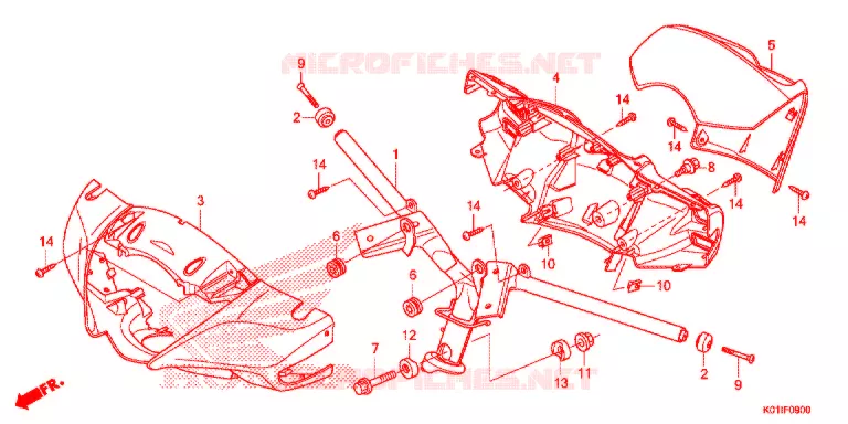GUIDON - CARENAGE Honda SCOOTER 125 SH 2015  SH125ADE