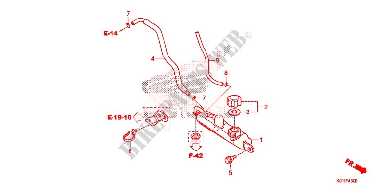 VASE D'EXPANSION pour Honda SH 125 ABS D SPORTY SPECIAL 2E de 2014