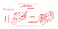 AUTOCOLLANTS pour Honda SH 125 ABS D SPORTY de 2014