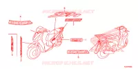 AUTOCOLLANTS pour Honda SH 125 ABS SPORTY SPECIAL 3ED de 2014