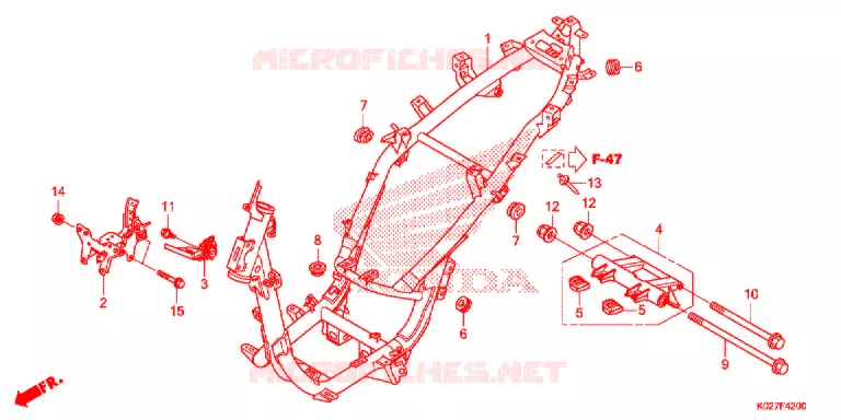 CADRE Honda SCOOTER 150 SH 2015  SH150ADE