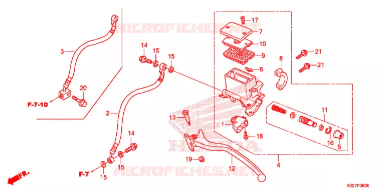 MAITRE CYLINDRE DE FREIN ARRIERE Honda SCOOTER 150 SH 2014  SH150ADE