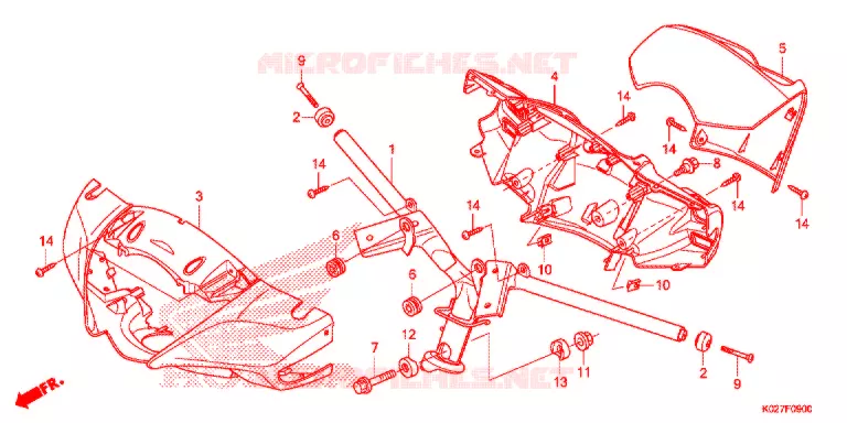GUIDON - CARENAGE Honda SCOOTER 150 SH 2015  SH150ADE