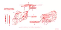 AUTOCOLLANTS pour Honda SH 150 ABS SPORTY SPECIAL 5ED de 2014