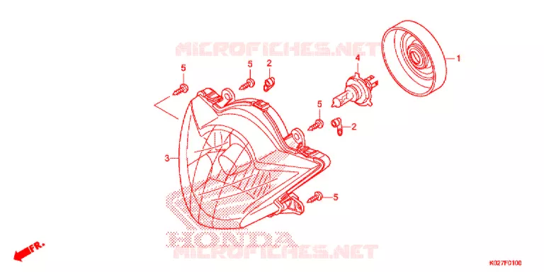 PHARE Honda SCOOTER 150 SH 2014  SH150ASE