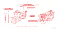 AUTOCOLLANTS pour Honda SH 150 SPORTY STANDARD de 2014