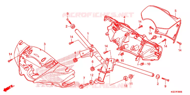 GUIDON - CARENAGE Honda SCOOTER 150 SH 2015  SH150E