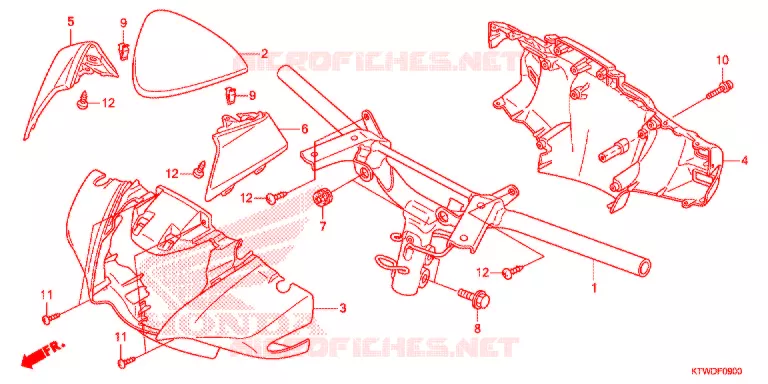 GUIDON - CARENAGE Honda SCOOTER 300 SH 2014  SH300AE