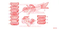 AUTOCOLLANTS pour Honda FOURTRAX 420 RANCHER 4X4 DCT PS RED de 2015