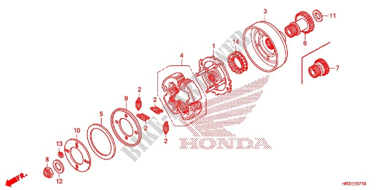 ROUE LIBRE DE DEMARREUR pour Honda FOURTRAX 420 RANCHER 4X4 ES de 2015
