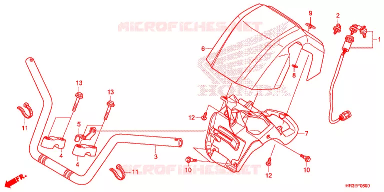 GUIDON Honda ATV 420 FOURTRAX 2015  TRX420FE1F