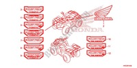 AUTOCOLLANTS pour Honda FOURTRAX 420 RANCHER 4X4 Manual Shift RED de 2014