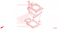 CYLINDRE pour Honda FOURTRAX 420 RANCHER 4X4 Manual Shift RED de 2014