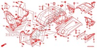 GARDE BOUE ARRIERE pour Honda FOURTRAX 420 RANCHER 4X4 Manual Shift RED de 2014