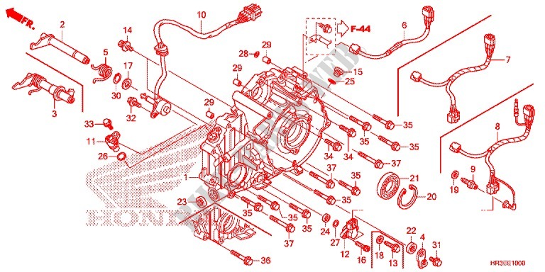 COUVERCLE DE CARTER MOTEUR pour Honda FOURTRAX 420 RANCHER 4X4 Manual Shift de 2015