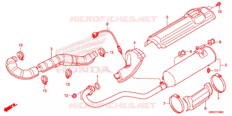 SILENCIEUX D'ECHAPPEMENT Honda ATV 420 FOURTRAX 2015  TRX420FM1F