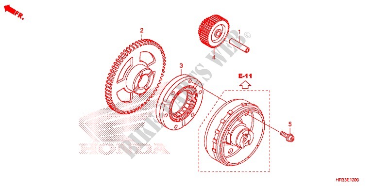 ROUE LIBRE DE DEMARREUR pour Honda FOURTRAX 420 RANCHER 4X4 EPS Manual Shift de 2014