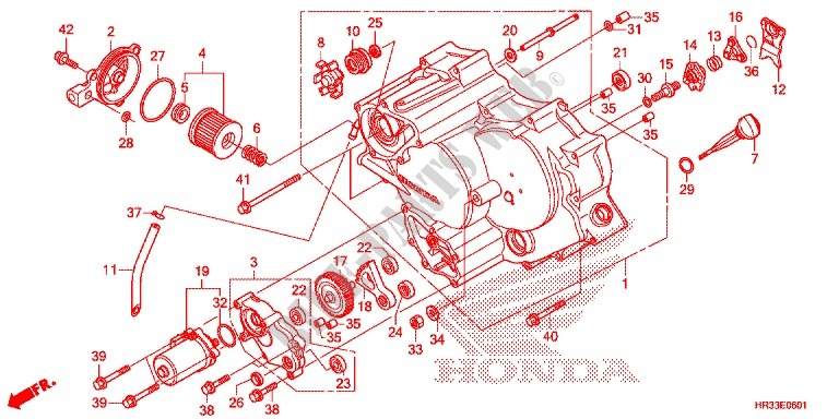 CARTER MOTEUR AVANT (TRX420FE1/FM1/FM2/TE1/TM1) pour Honda FOURTRAX 420 RANCHER 2X4 BASE de 2014