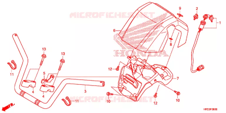 GUIDON Honda ATV 420 FOURTRAX 2014  TRX420TM1E