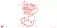 CYLINDRE pour Honda FOURTRAX 500 FOREMAN 4X4 Electric Shift, Power Steering Red de 2014