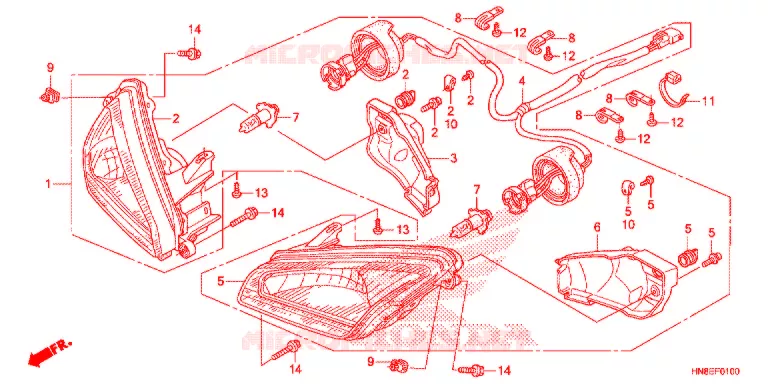 PHARE Honda ATV 680 FOURTRAX 2020  TRX680FAF