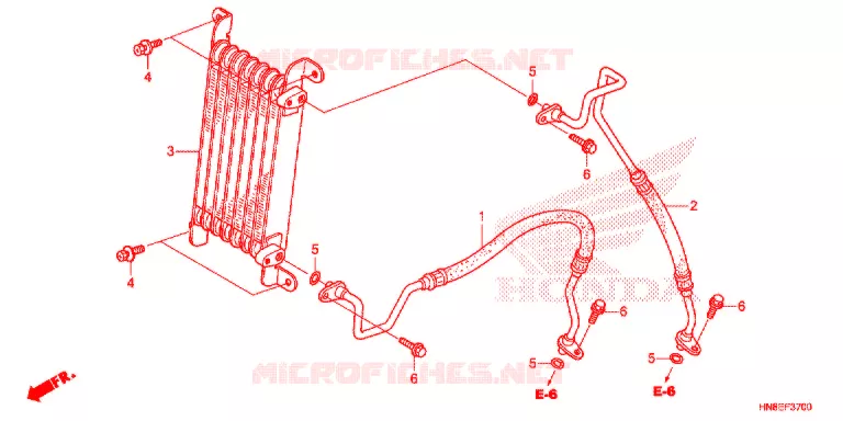 RADIATEUR D'HUILE Honda ATV 680 FOURTRAX 2020  TRX680FAF
