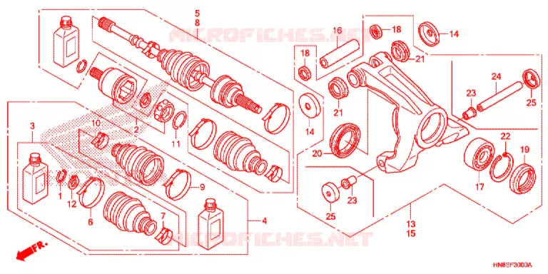ROTULE ARRIERE Honda ATV 680 FOURTRAX 2021  TRX680FAF