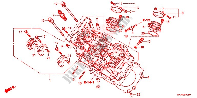CULASSE pour Honda CROSSTOURER 1200 ABS de 2014
