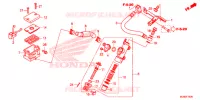 MAITRE CYLINDRE DE FREIN ARRIERE pour Honda VFR 800 F de 2014