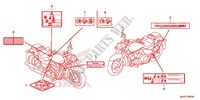 ETIQUETTE DE PRECAUTIONS (VT750CS/C2B/C2S/C) pour Honda SHADOW VT 750 CABS GRAY de 2014
