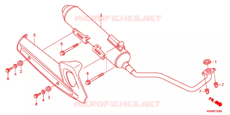 SILENCIEUX D'ECHAPPEMENT Honda SCOOTER 125 PCX 2011  WW125EX2B