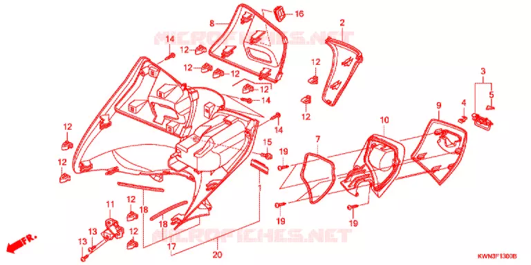 PROTEGE JAMBES Honda SCOOTER 125 PCX 2011  WW125EX2B