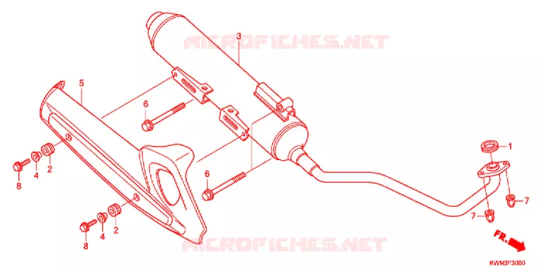SILENCIEUX D'ECHAPPEMENT Honda SCOOTER 125 PCX 2011  WW125EX2B