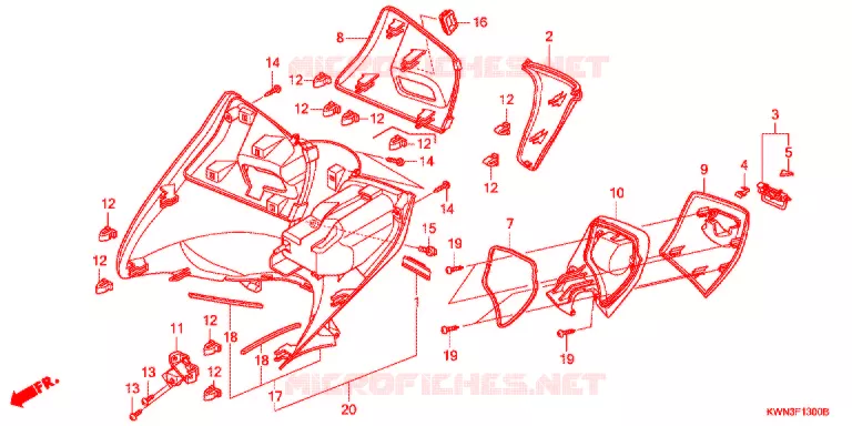 PROTEGE JAMBES Honda SCOOTER 125 PCX 2017  WW125EX2E