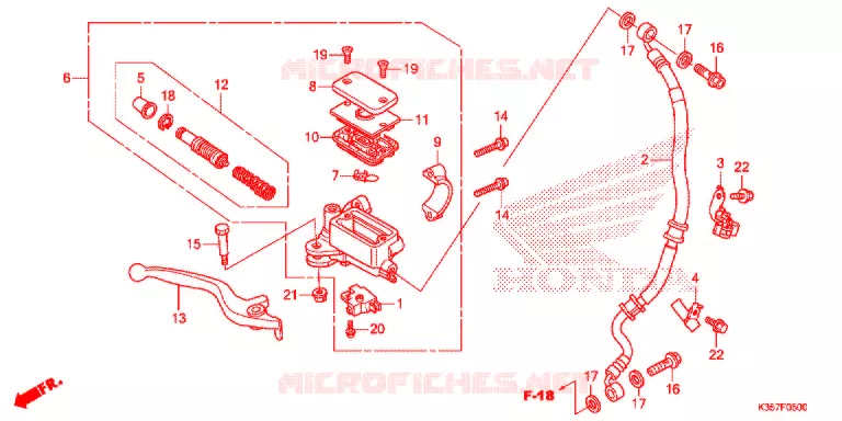 MAITRE CYLINDRE DE FREIN AVANT Honda SCOOTER 125 PCX 2016  WW125EX2F