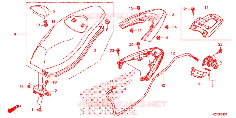 SELLE Honda SCOOTER 150 PCX 2012  WW150C